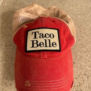 Judith March Red and Tan Taco Belle Hat